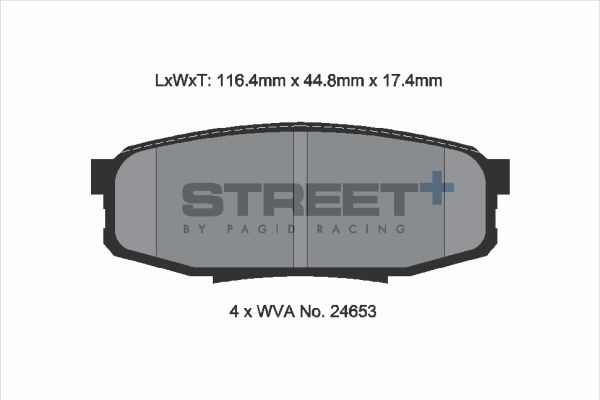 PAGID Racing T8084SP2001 STREET+ Brake Pads