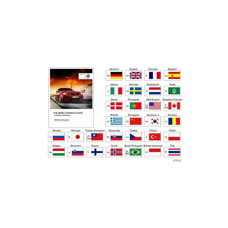 Genuine BMW 01402963876 Owner's Manual For F22 With Idrive ENUS (Inc. 228iX, M240iX & 228i) | ML Performance EU Car Parts