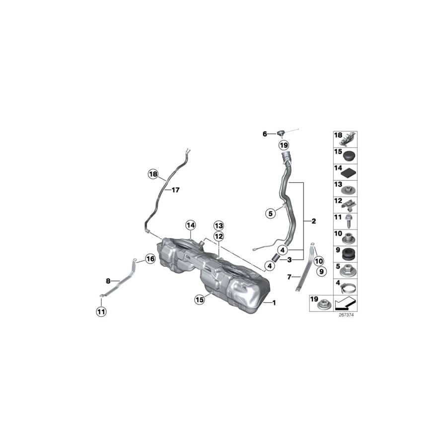 Genuine BMW 16117483169 F33 F36 F32 Filler Pipe (Inc. 430iX, 420i & 435iX) | ML Performance EU Car Parts