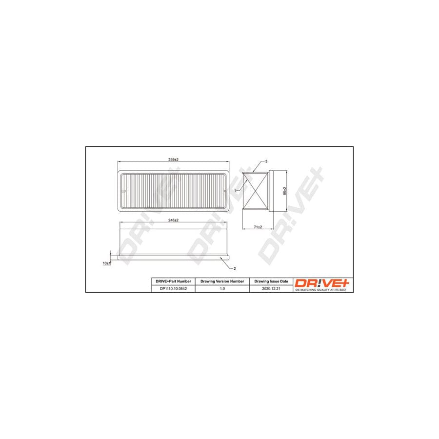 Dr!ve+ DP1110.10.0542 Air Filter | ML Performance EU Car Parts