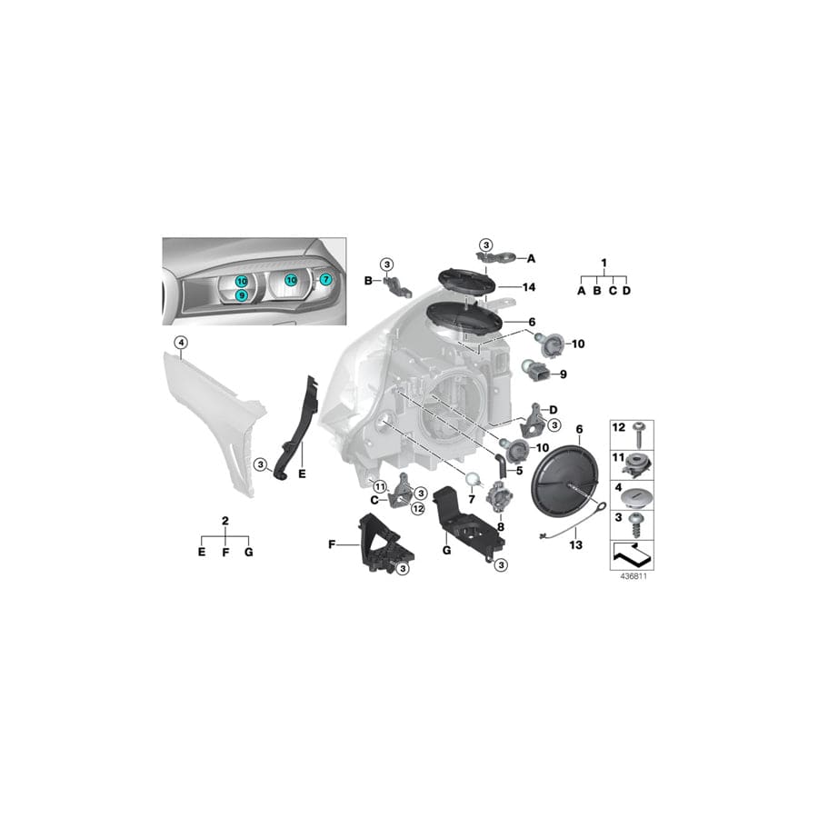 Genuine BMW 63117381177 F15 Set Of Ventilation Grommets (Inc. X6 M, X6 35iX & X5 50iX 4.4) | ML Performance EU Car Parts