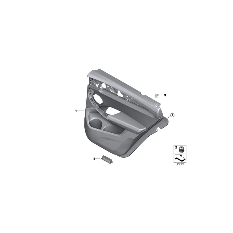 Genuine BMW 51427940269 G01 Door Trim Panel, Rear, Left CANBERRABEIGE (Inc. X3) | ML Performance EU Car Parts