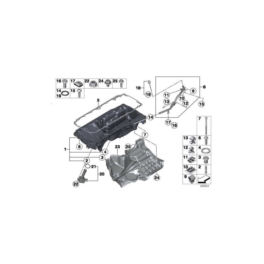 Genuine BMW 11438509381 F01 F10 Dipstick (Inc. 750dX, 750LdX & M550dX) | ML Performance EU Car Parts