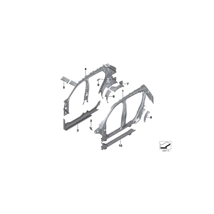 Genuine BMW 41007469546 F39 Interior Right Entrance (Inc. X2 20dX, X2 18dX & X2 28i) | ML Performance EU Car Parts