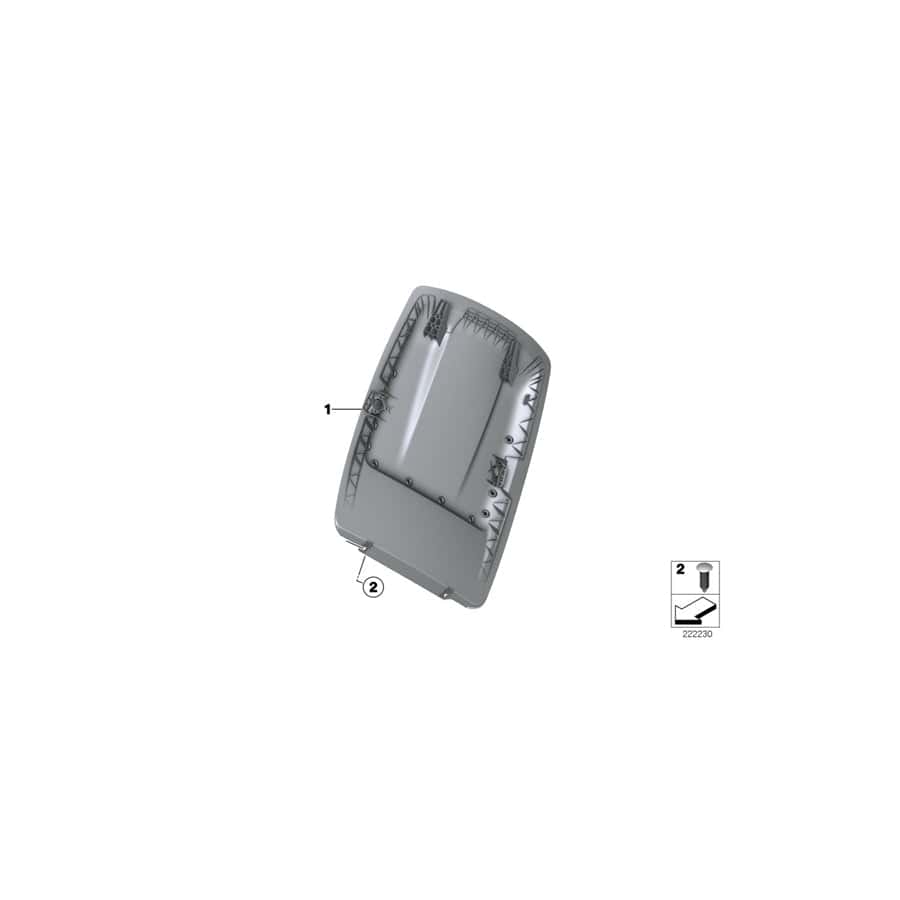 Genuine BMW 52107254431 F25 F26 Imitation Leather Rear Panel With Pocket SCHWARZ (Inc. X3) | ML Performance EU Car Parts