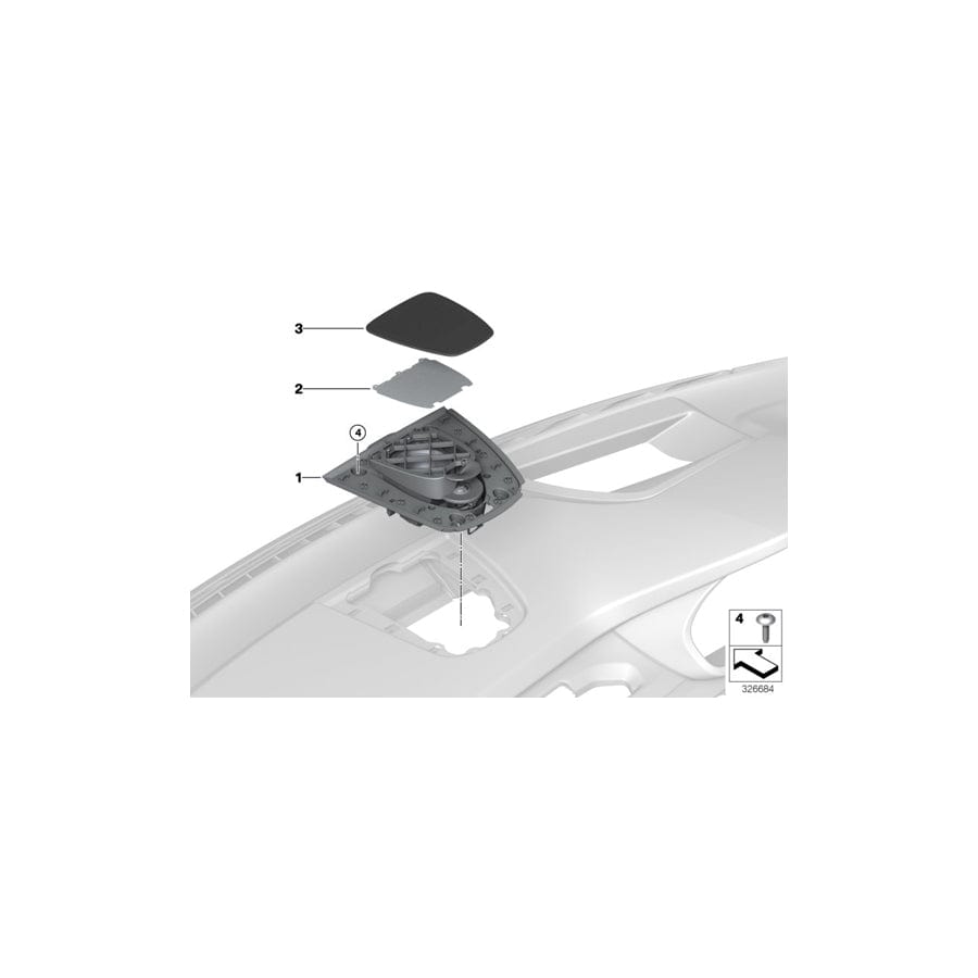 Genuine BMW 65139276512 F15 F16 Cover ATLAS GRAU (Inc. X6 30dX, X5 M & X5 35dX) | ML Performance EU Car Parts