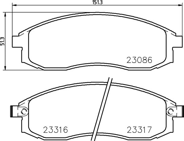 Mintex MDB2122 Brake Pad Set, disc brake