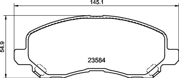 Mintex MDB2985 Brake Pad Set, disc brake