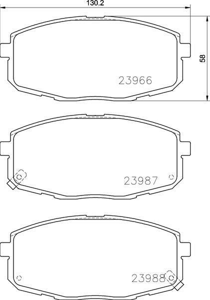 Mintex MDB2608 Brake Pad Set, disc brake