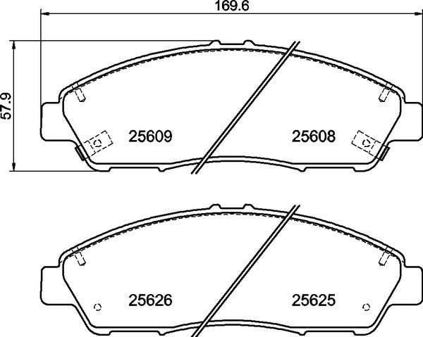 Mintex MDB3309 Brake Pad Set, disc brake