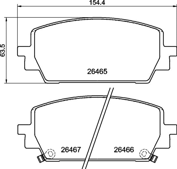 Mintex MDB3497 Brake Pad Set, disc brake