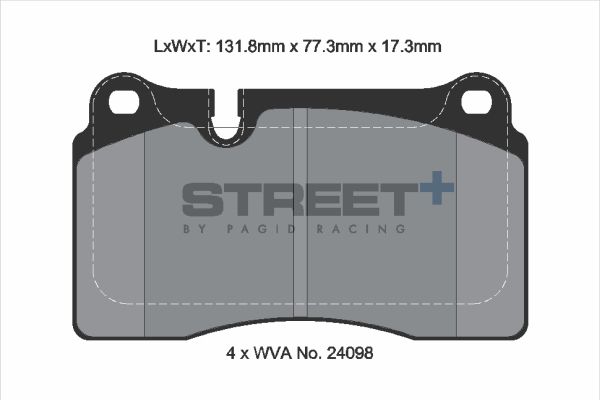 PAGID Racing T8299SP2001 STREET+ Brake Pads
