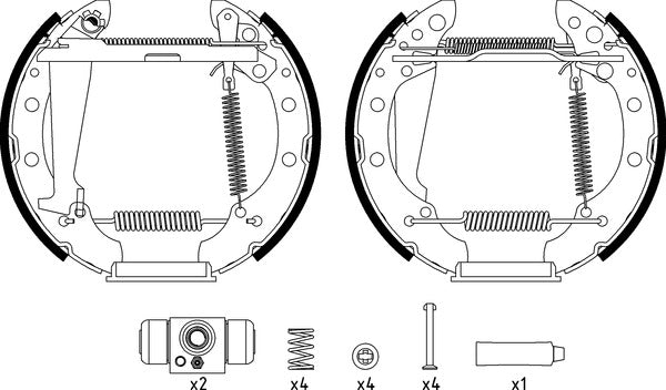 Mintex MSP421 Brake Shoe Set Shoe Kit Pro