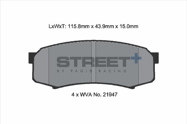 PAGID Racing T8007SP2001 STREET+ Brake Pads