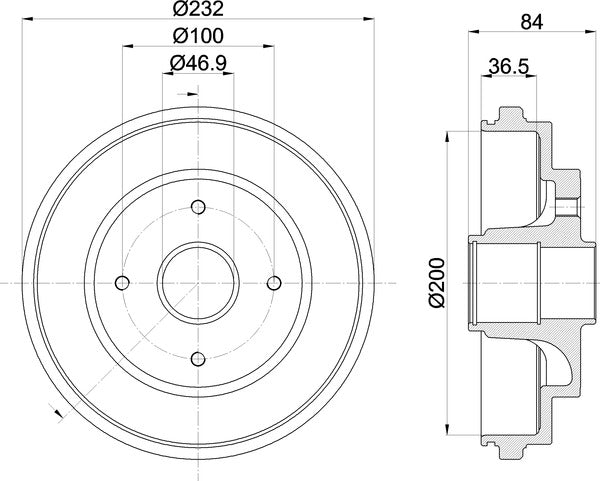 Mintex MBD440 Brake Drum