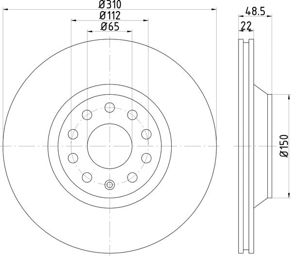 Mintex MDC1813 Brake Disc