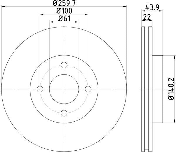 Mintex MDC2365 Brake Disc