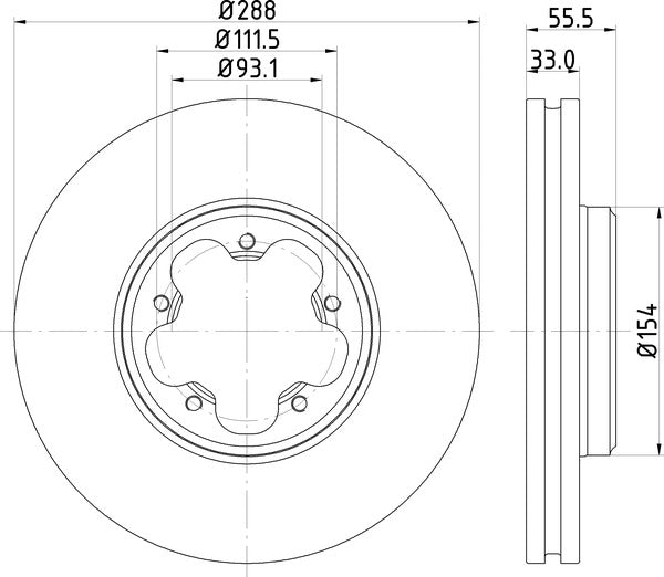 Mintex MDC2551 Brake Disc
