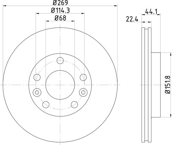 Mintex MDC2657 Brake Disc