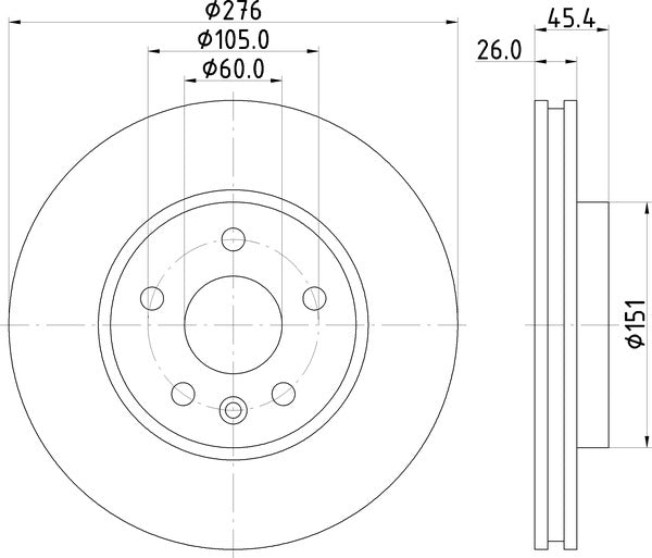 Mintex MDC2700 Brake Disc