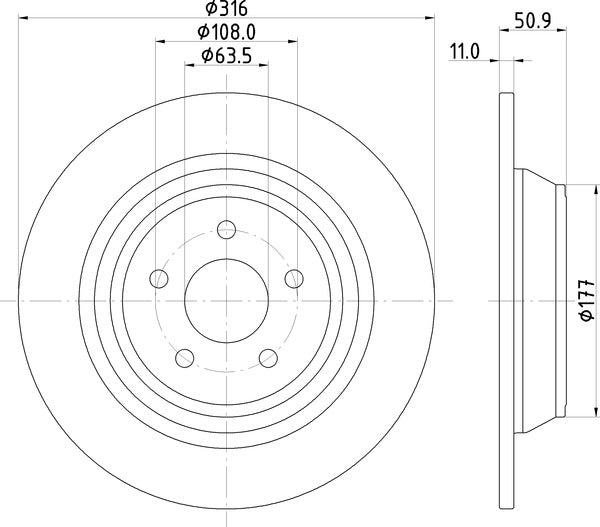 Mintex MDC2809C Brake Disc