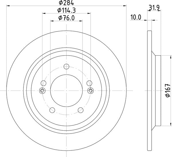 Mintex MDC2815C Brake Disc
