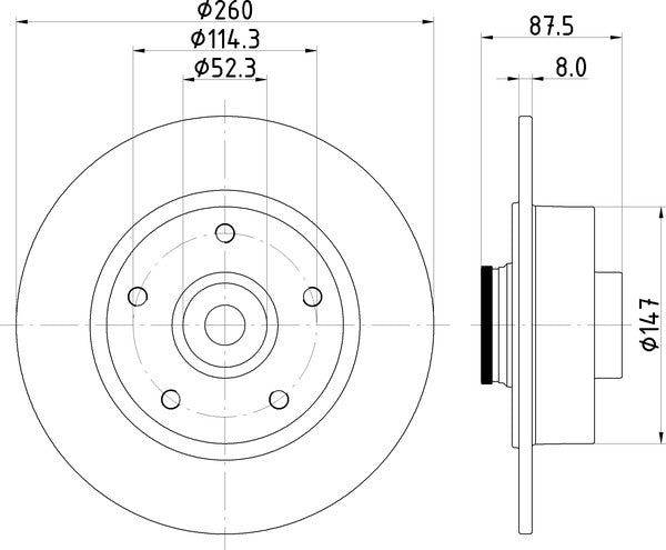 Mintex MDC2839C Brake Disc