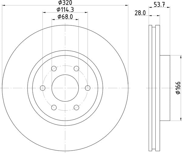 Mintex MDC2846C Brake Disc
