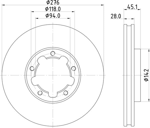 Mintex MDC2985C Brake Disc