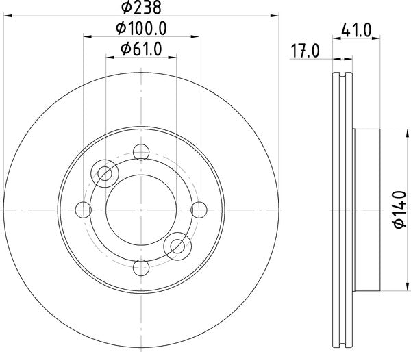 Mintex MDC3214C Brake Disc