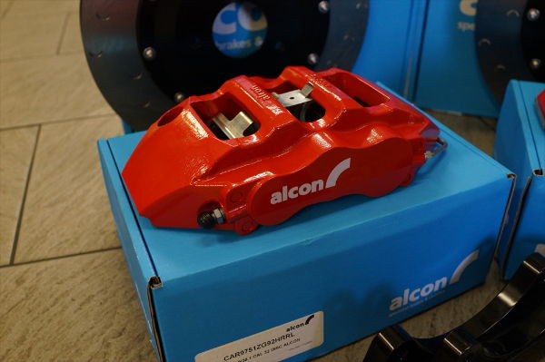 Alcon F97ZG02-23F7F-RED 365mm Front Brake Kit: Evo X - RED Callipers Kit