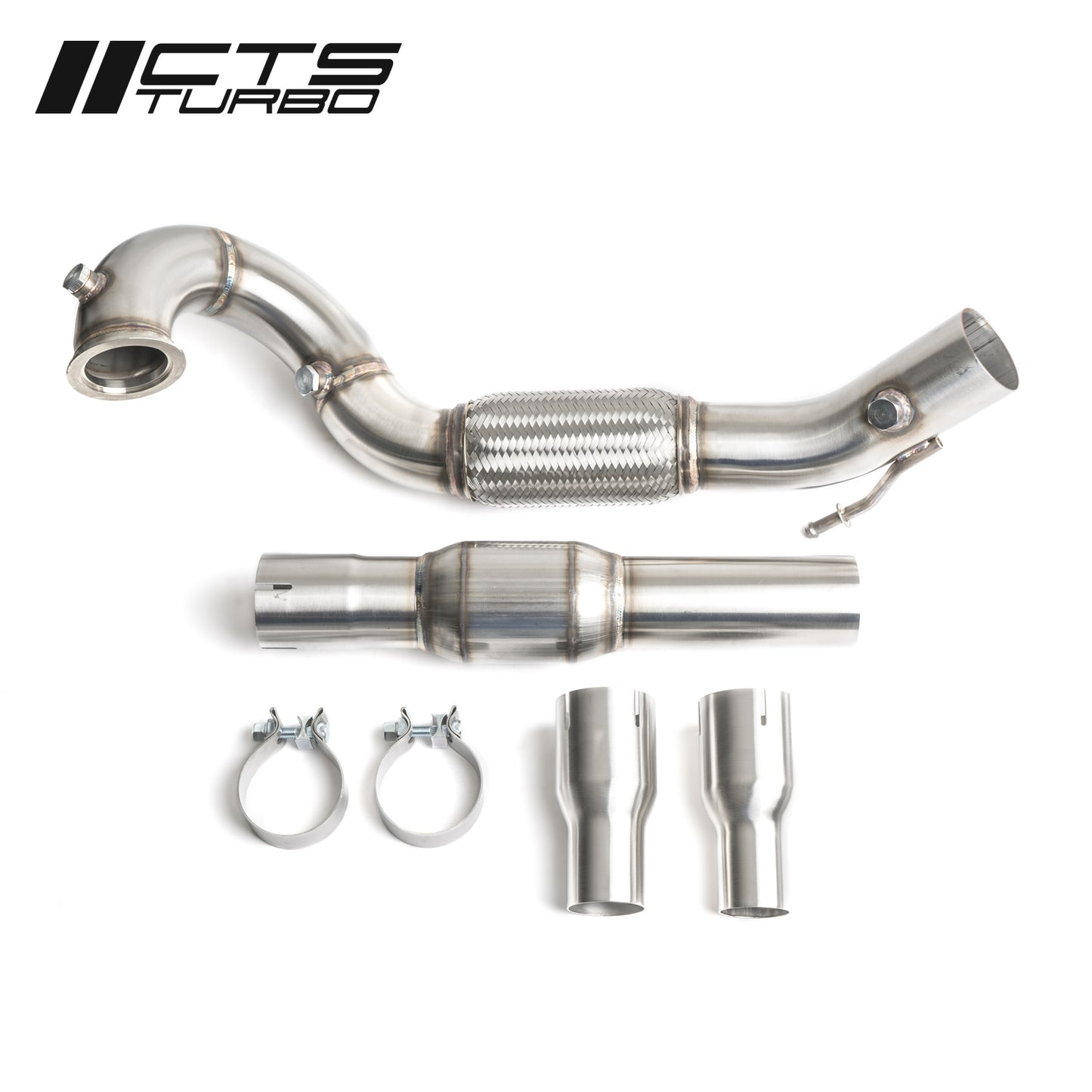 CTS Turbo CTS-EXH-DP-0033-CAT Turbo MK6/MK7 Jetta 1.4T/1.5T, MK7 Golf 1.4TSI/1.5TSI 3 Downpipe with HIGH-FLOW CAT for EA211 engines