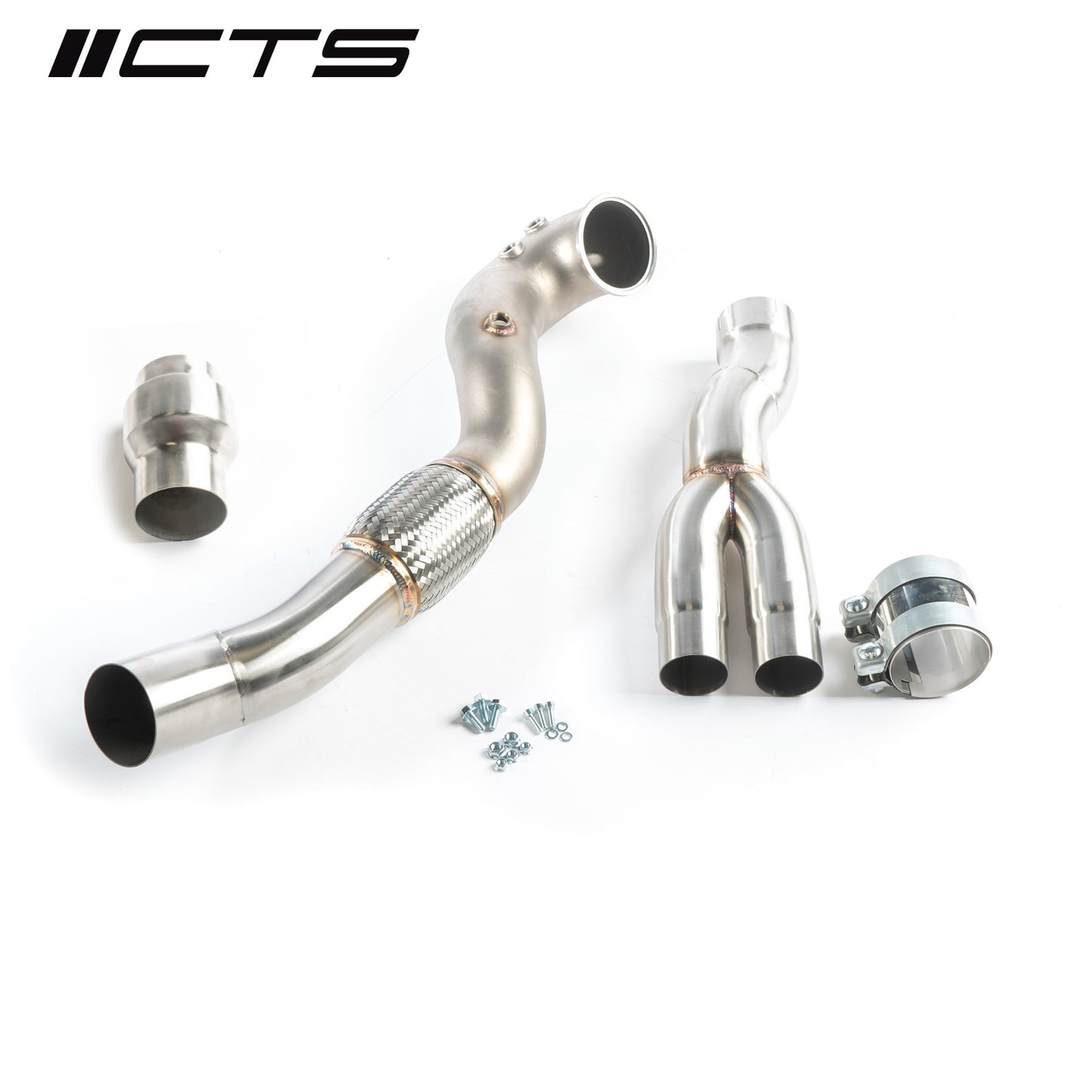 CTS Turbo CTS-EXH-DP-0045-CAT Turbo 8V/8Y RS3 and 8S TTRS 2.5T EVO 3.5 Single High-Flow CAT