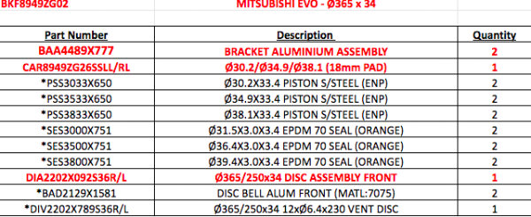 Alcon BKF9751ZG71 CR6 Race: 365mm Front Kit: Evo X