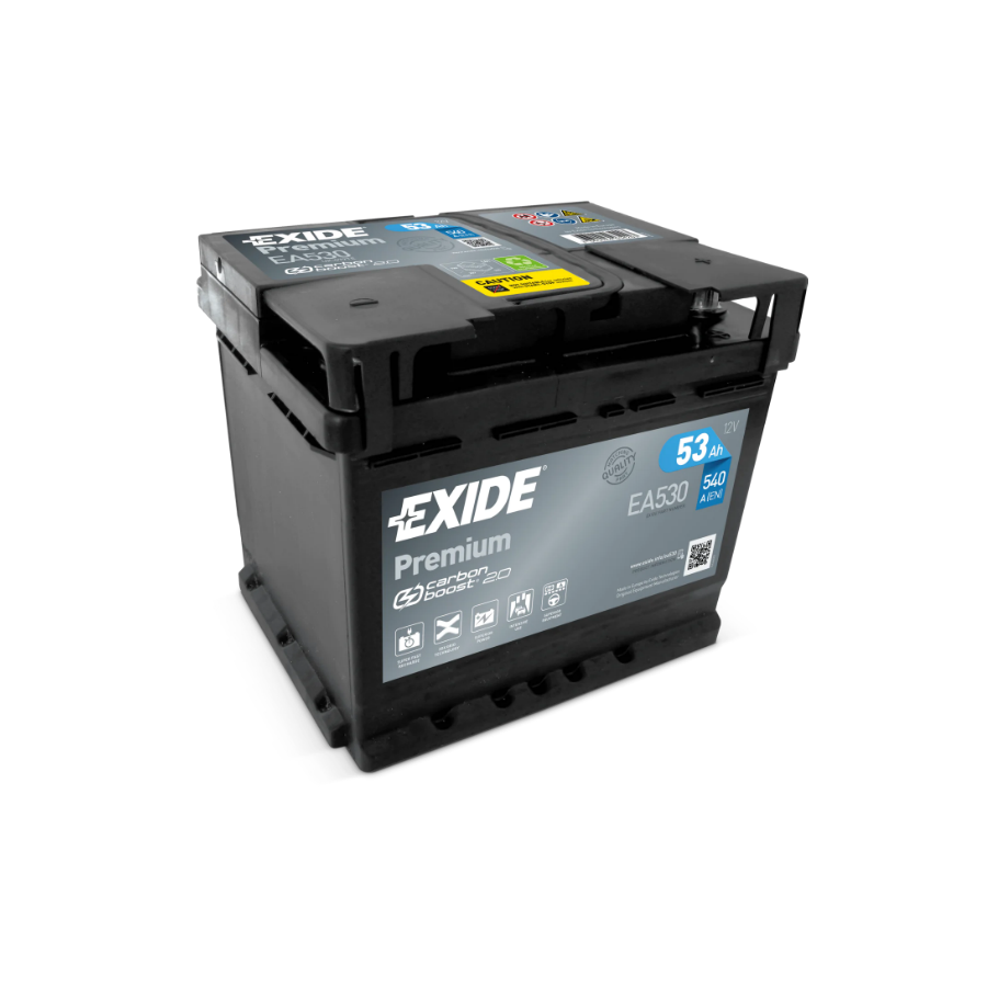 Exide Premium EA530 063 Car Battery (53Ah) - 5 Year Guarantee