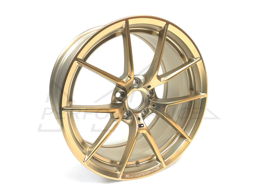 Genuine BMW F80 F82 F87 M Performance Frozen Gold 19" Y-spoke 763M Front Wheel (M2, M2 Competition, M3 & M4) - ML Performance EU