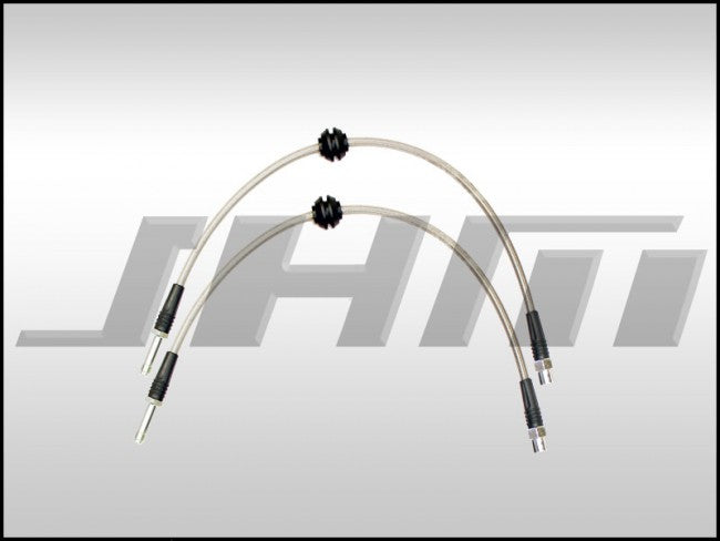 JHM JHM-8K0611707E-BBK Brake Line PAIR -Stainless (JHM) Front Lines for BBK using Porsche Cayenne 19Z calipers for B8 A4-A5-S4-S5-Q5
