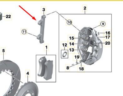 Alcon BAK4489X790 BMW M2 CS Racing - Bracket Kit