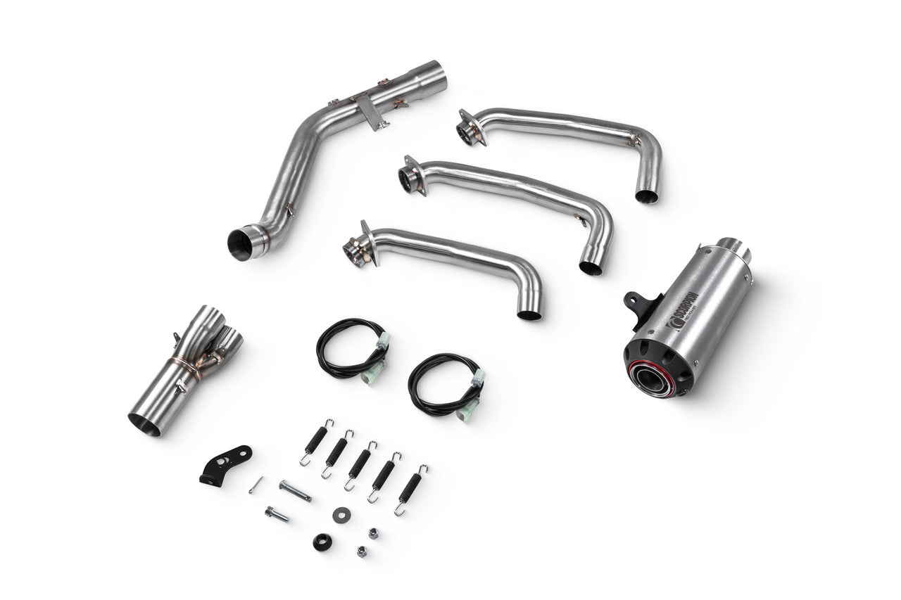 Scorpion PYA130SYSSEO Red Power Full System Brushed Stainless Steel Sleeve - MT-09 - 2024