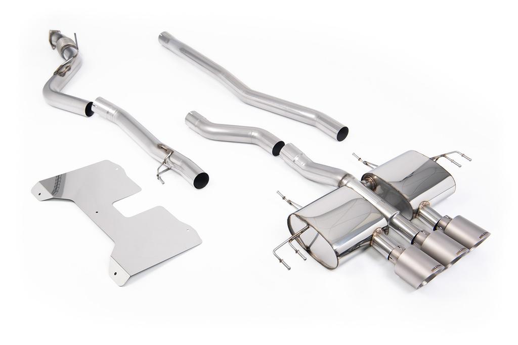 MillTek-SSXHO296-Cat-back Non Resonated (Loudest) NON-VALVED Catback with GT-115 Brushed Titanium Trims | ML Performance Car Parts