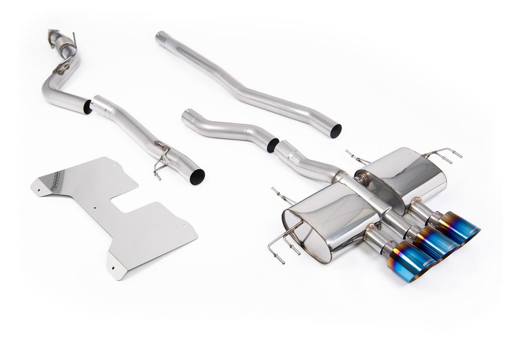 MillTek-SSXHO297-Cat-back Non Resonated (Loudest) NON-VALVED Catback with GT-115 Burnt Titanium Trims | ML Performance Car Parts