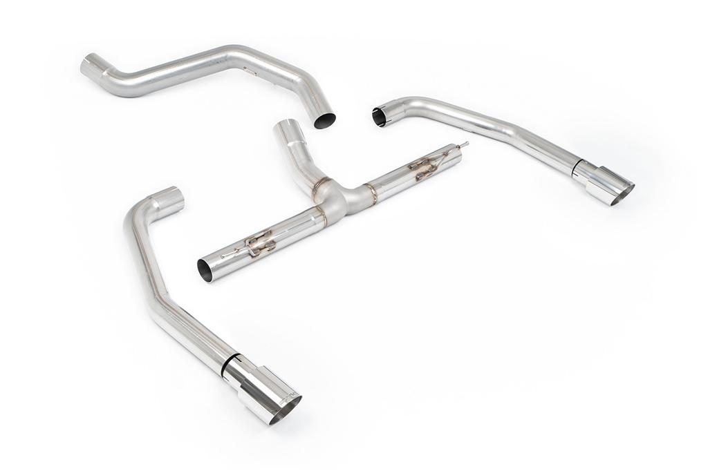 MillTek-SSXINE115-Particulate Filter-back Non Resonated (Louder) GT-90 Polished Tips | ML Performance Car Parts