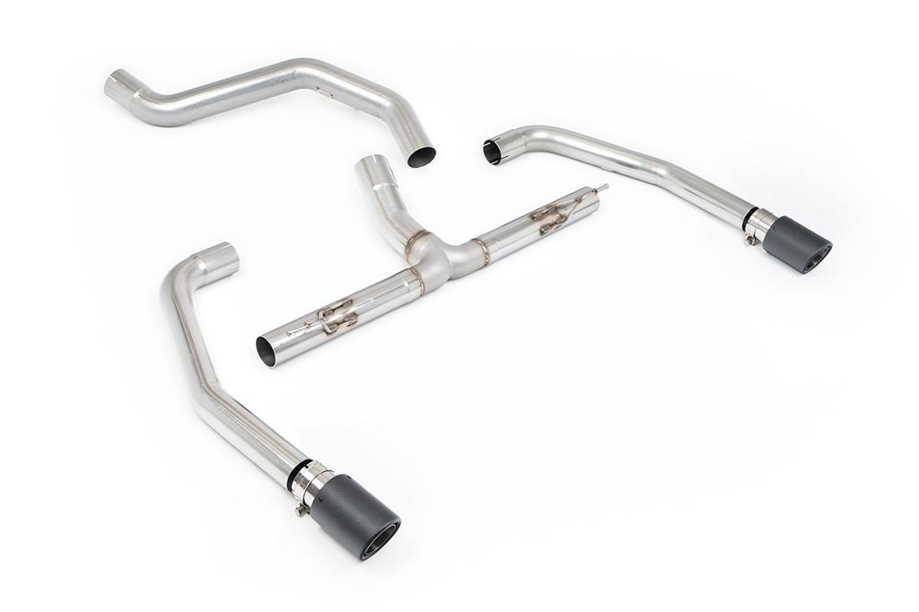 MillTek-SSXINE121-Particulate Filter-back Non Resonated (Louder) JET-90 Carbon Tips | ML Performance Car Parts