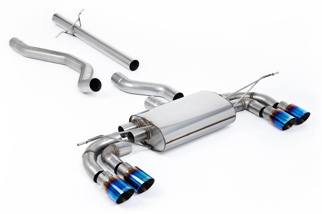 MillTek-SSXLR212-Particulate Filter-back OPF/GPF Back System Non Resonated (Louder) with GT-90 Burnt Titanium Trims | ML Performance Car Parts