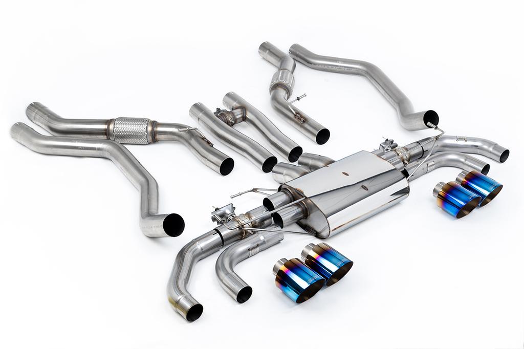 MillTek-SSXLR227-Cat-back OPF/GPF Back System with GT-115 Burnt/Blue Titanium Tips | ML Performance Car Parts