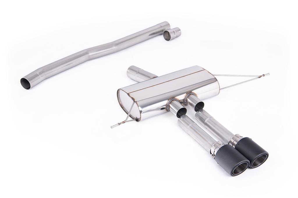 MillTek-SSXM496-Particulate Filter-back Non-Resonated (louder) OPF/GPF Back Systems for Sport Diffuser only (Requires Cutting) with JET-100 Carbon Tips | ML Performance Car Parts