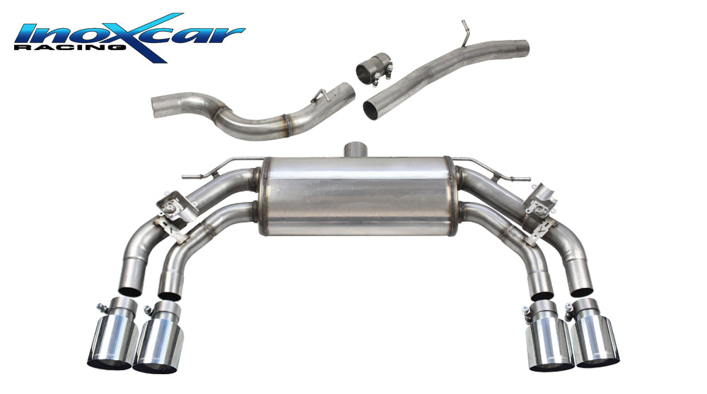InoXcar VALV.FORM.03.RA Cupra Formentor VZ 2.0 Direct Central Pipe + Rear Silencer With End Pipe 2 X Diam. 90 Racing Dx+Sx + Valves Assembly With Original Electric Engines 1 | ML Performance EU Car Parts