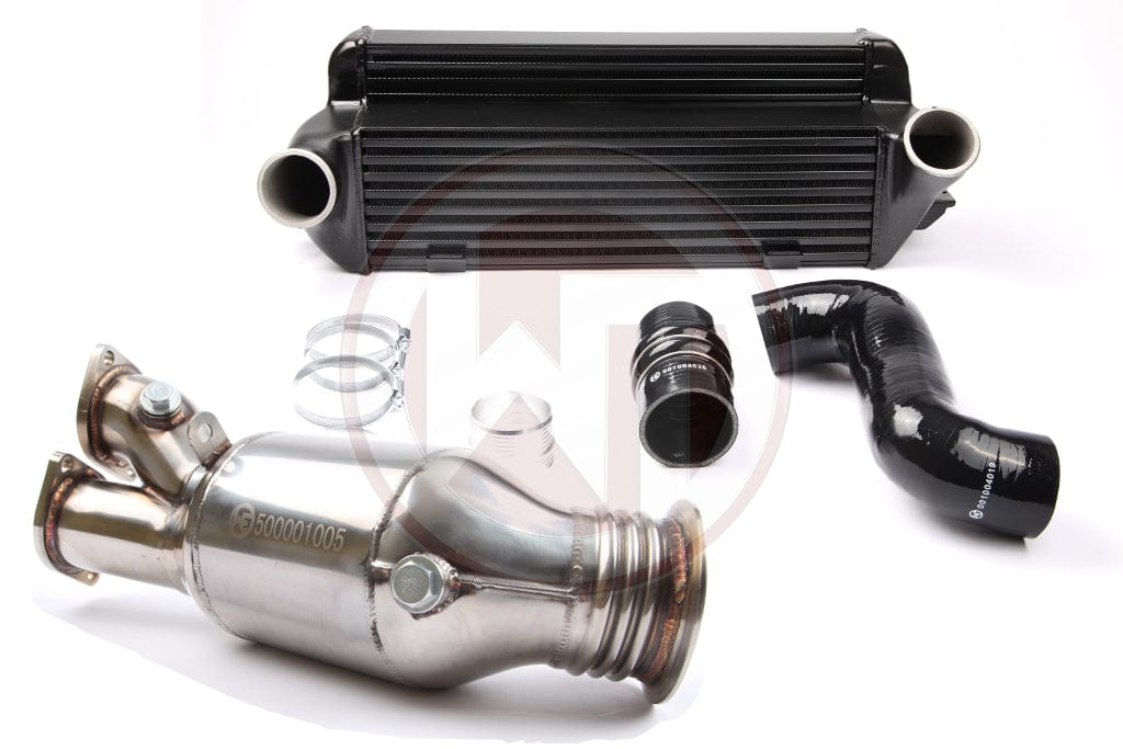 Wagner BMW E82 E88 E90 E91 E92 E93 N55 Catless Downpipe and EVO2 Competition Intercooler with Silicone Hose Kit (135i 335i & 335xi) | ML Performance EU