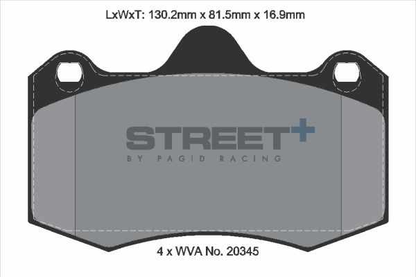 PAGID Racing T8000SP2001 STREET+ Brake Pads