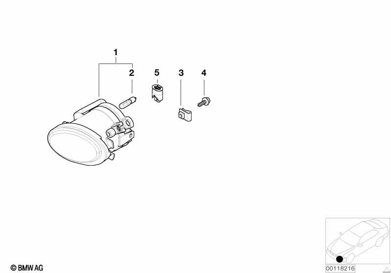 Genuine BMW 63172228614 Fog Lights, Right | ML Performance US Car Parts